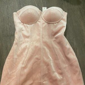 Meshki Dean Velvet Mini Dress Pink - Size S